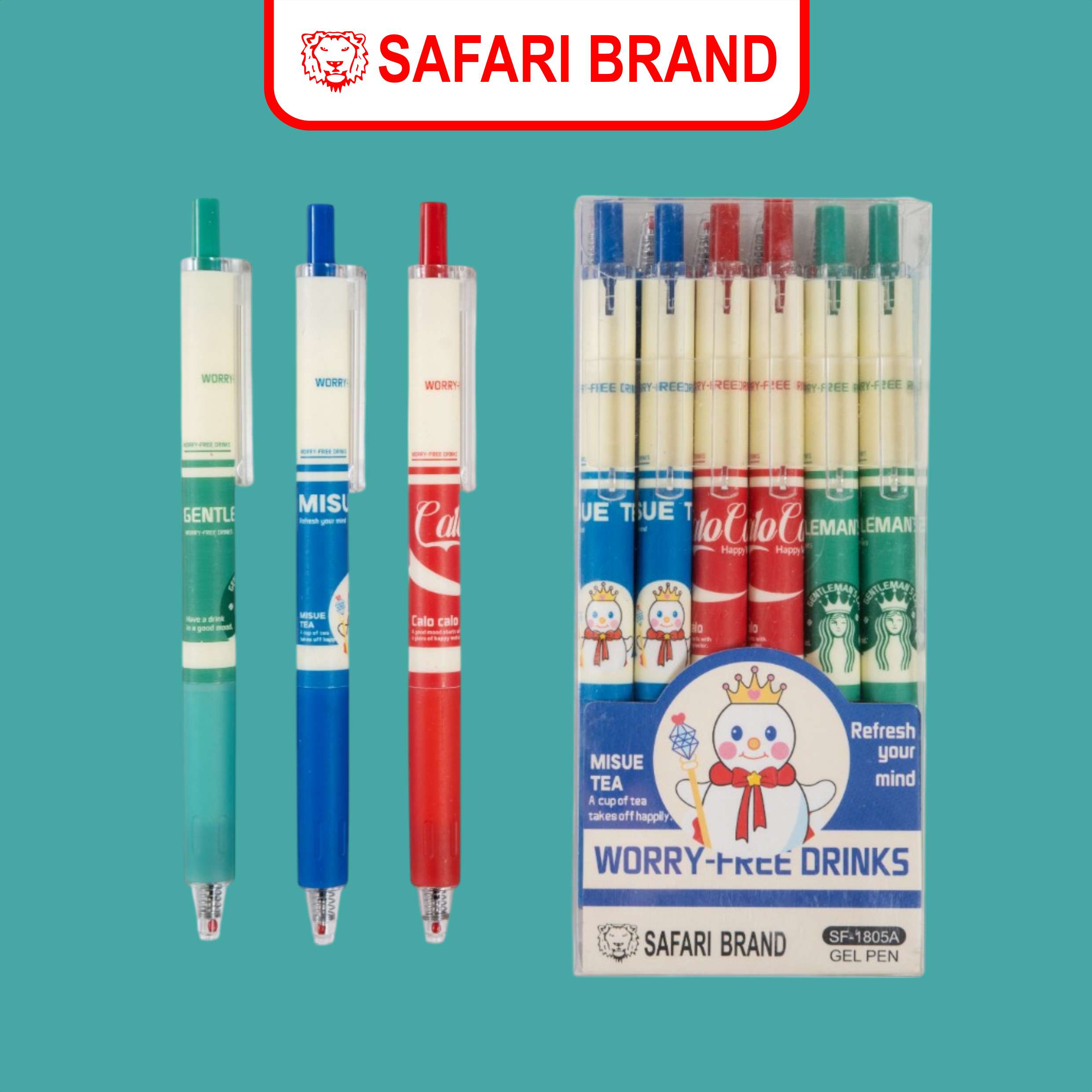 SAFARI SF-1805A Bolpoin Click Karakter