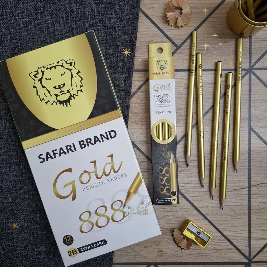 SAFARI SF-888 PENSIL 2B GOLD
