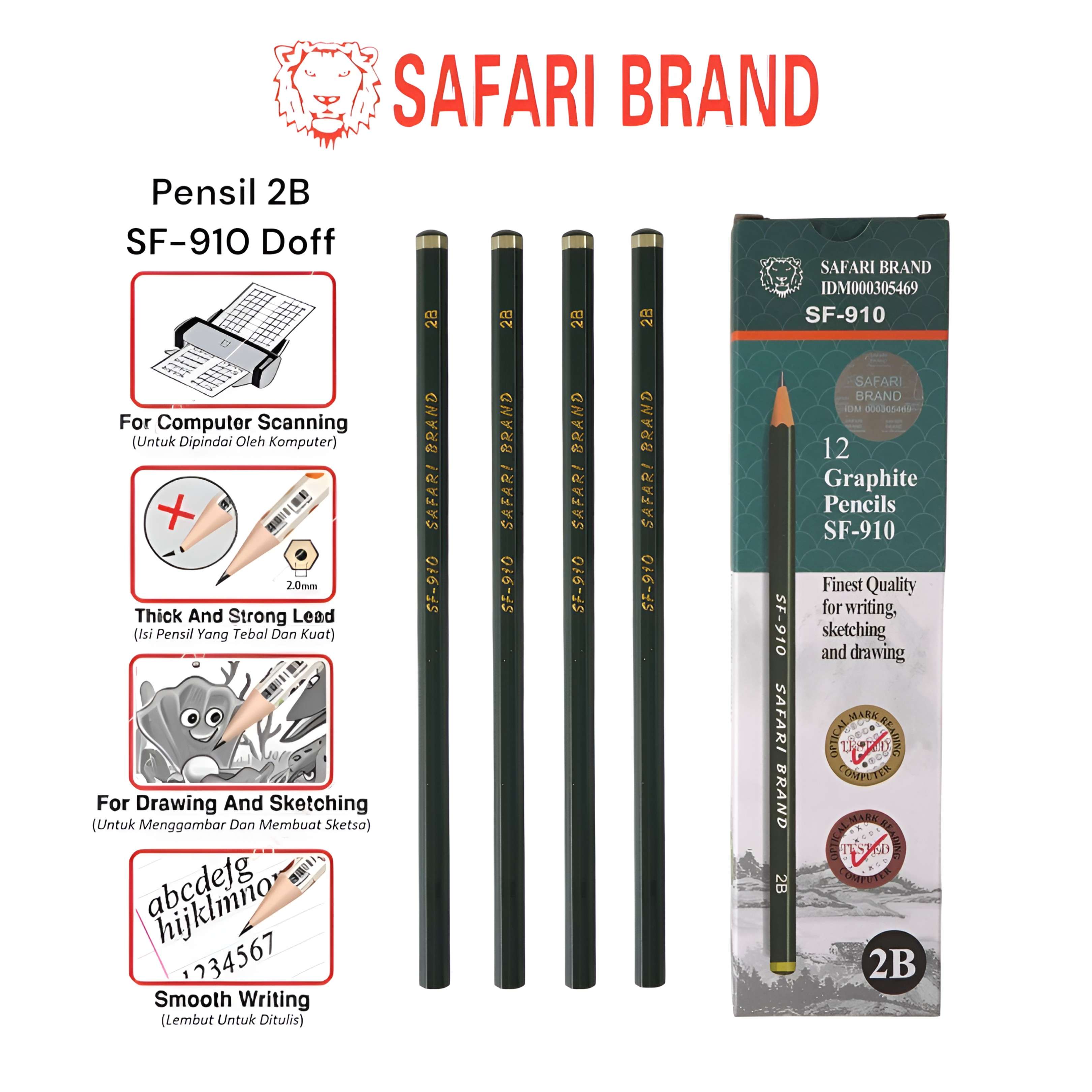 SAFARI SF-910 PENSIL 2B